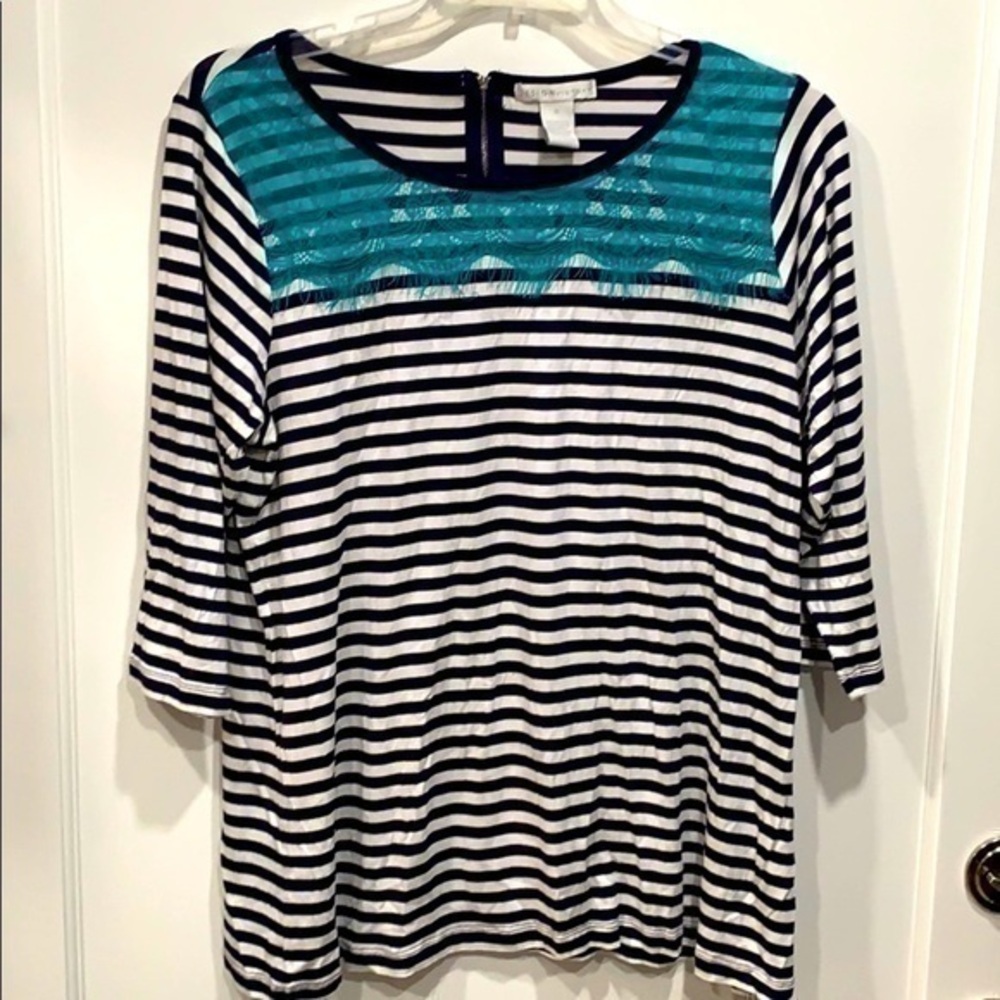 Lace Striped Top